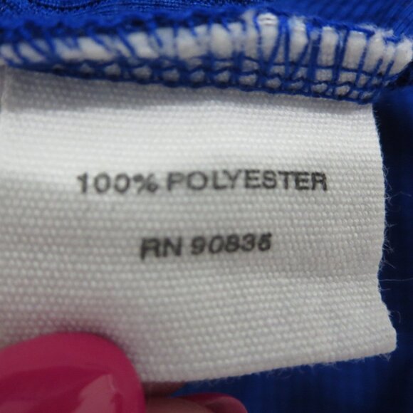 New TOPLESS in ARIZONA Applique V-Neck Polo Shirt Convertible Car M NWOT Blue - Picture 10 of 10